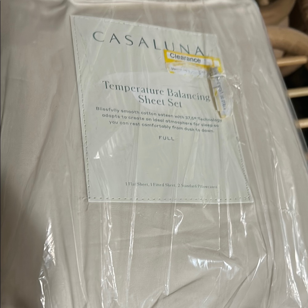 Casaluna Full Temperature Balancing Sheet Set Natural